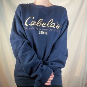 VINTAGE NAVY BLUE CABELA’S CREWNECK SWEATSHIRT